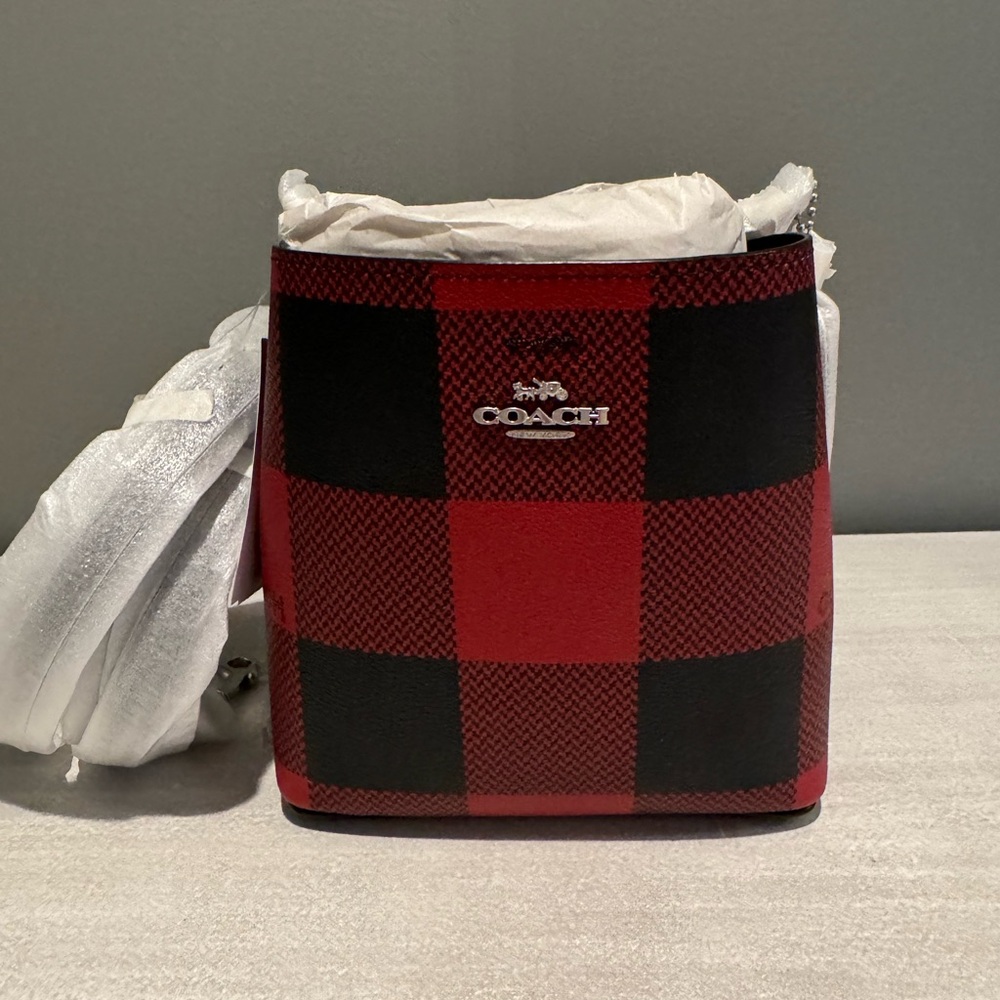 Coach Buffalo Plaid Mini Town Crossbody